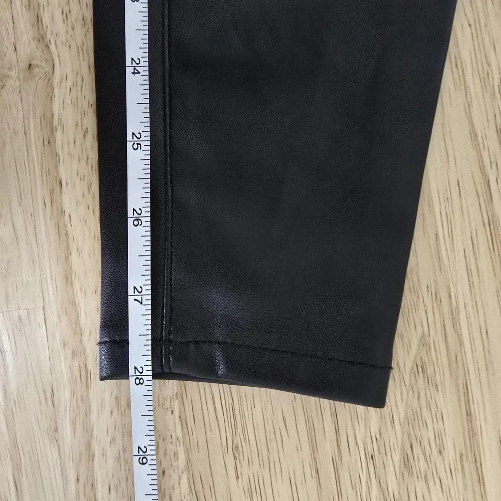 Free People Pants Womens 27 Black‎ Faux Leather Coated Skinny Jeans OB831109